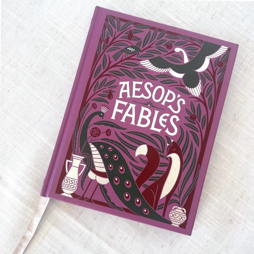 Barnes & Noble Collectible Edition Aesop's Fables Bonded Leather Ribbon Bookmark